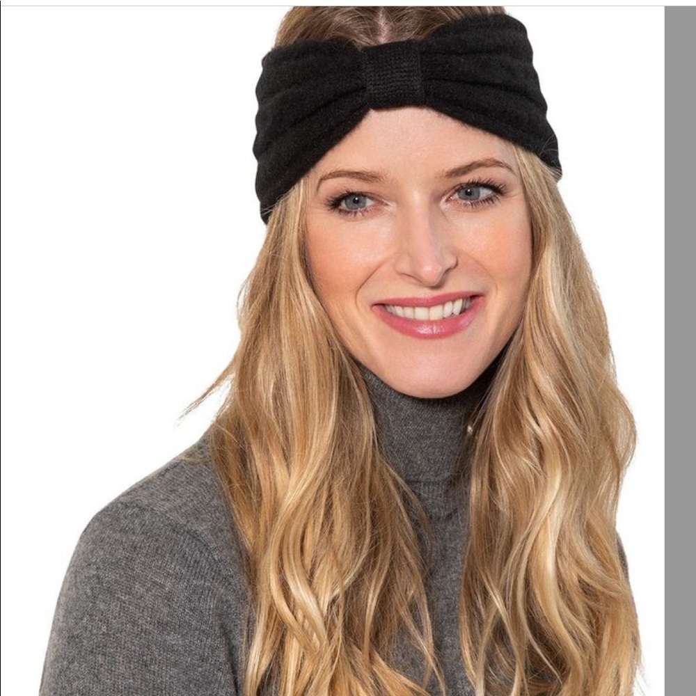 NWT 100% Cashmere Black Head-wrap